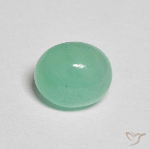 1.13ct 天然 亮绿色 翠, 椭圆形, 半透明