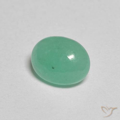 0.78克拉天然翠，椭圆形，半透明