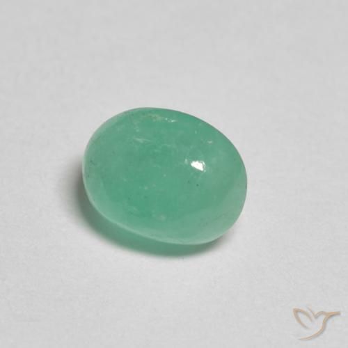 0.77克拉天然翠，椭圆形，半透明