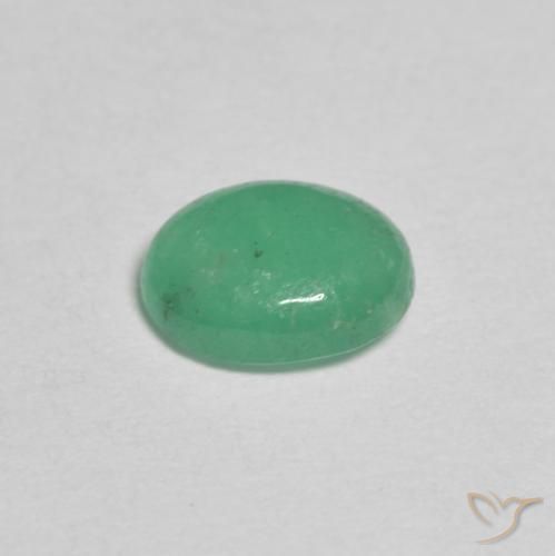 0.62克拉天然翠，椭圆形，半透明