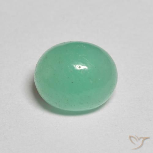 1.25ct 天然 浅绿色 翠, 椭圆形, 半透明
