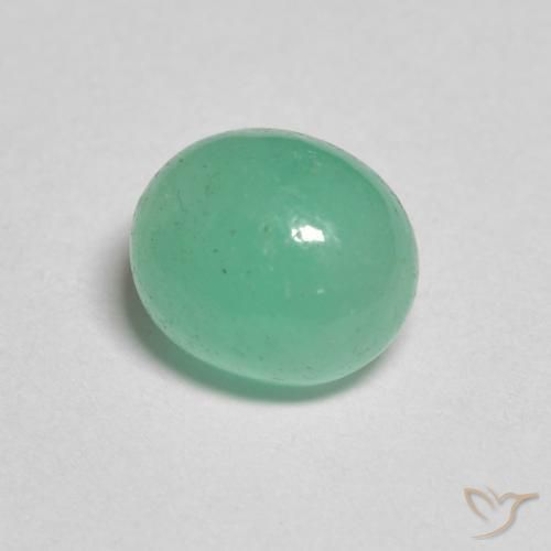 1.25克拉天然翠，椭圆形，半透明