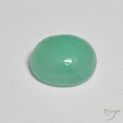 1.25克拉天然翠，椭圆形，半透明