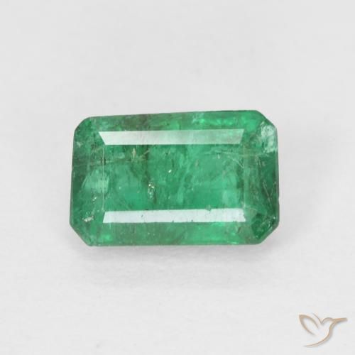 0.64ct 天然 暖绿 翠, 祖母绿式切割, SI