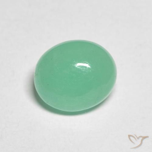 1.14ct 天然 中绿色 翠, 椭圆形, 半透明