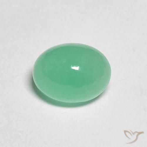 1.10ct 天然 中绿色 翠, 椭圆形, 半透明