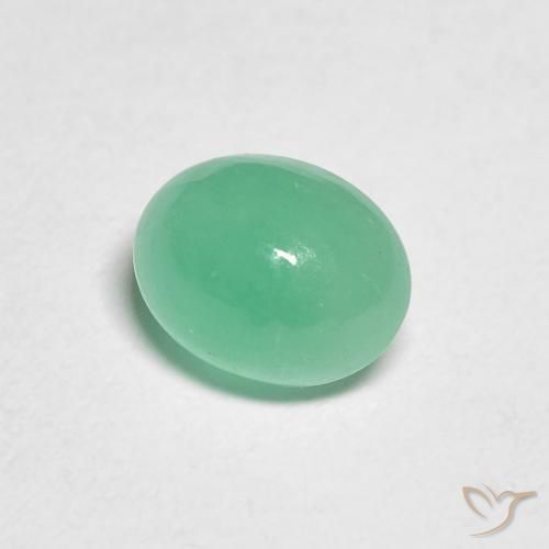 1.10克拉天然翠，椭圆形，半透明