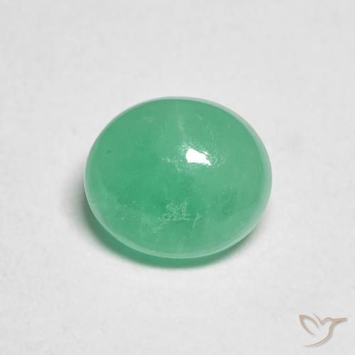 1.17ct 天然 中绿色 翠, 椭圆形, 半透明