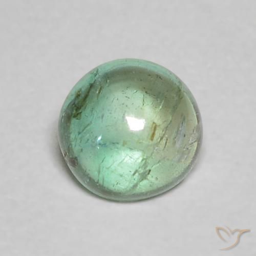 0.44ct 天然 浅绿色 翠, 圆形的, 透明