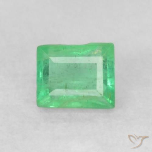 0.18ct 天然 浅三叶草绿 翠, 狭长方形, VS