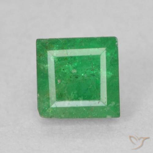 0.23ct 天然 中绿色 翠, 正方形, I1
