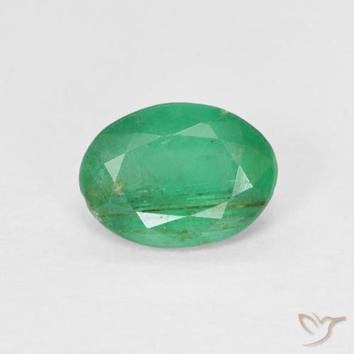 0.77ct 天然 翡翠绿 翠, 椭圆形, VS-SI