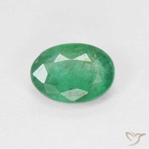 0.73ct 天然 暖绿 翠, 椭圆形, VS-SI