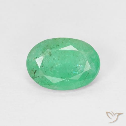 0.76ct 天然 中绿色 翠, 椭圆形, VS-SI