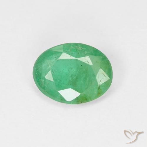 0.92ct 天然 蓝绿色 翠, 椭圆形, VS-SI