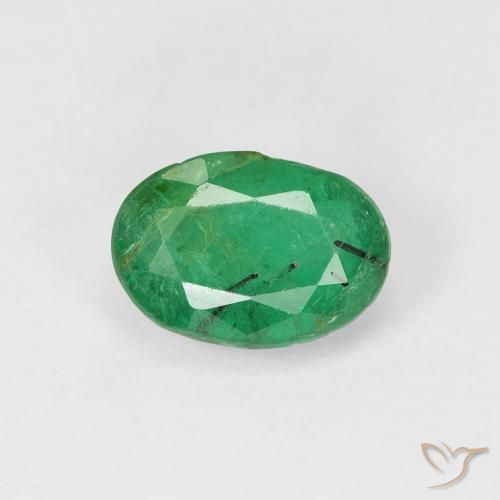0.93ct 天然 暖绿 翠, 椭圆形, SI