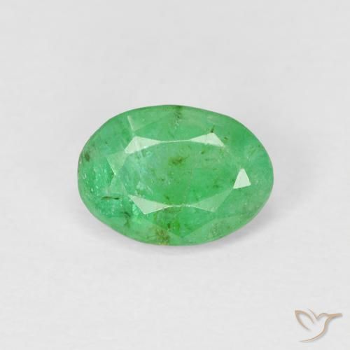 0.80ct 天然 中绿色 翠, 椭圆形, SI