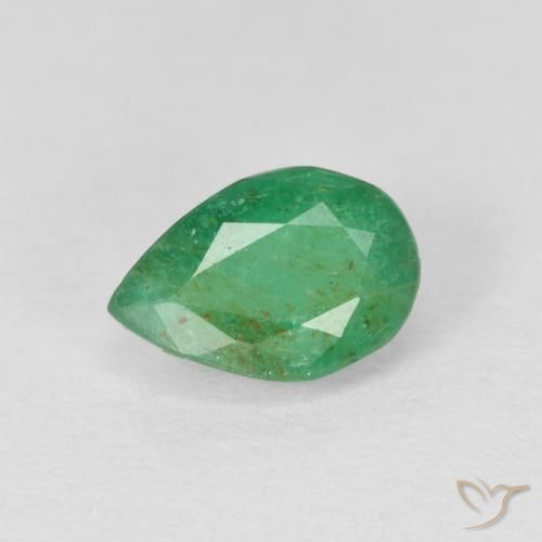 0.73ct 天然 中绿色 翠, 梨形, SI