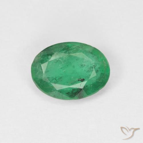 0.60ct 天然 暖绿 翠, 椭圆形, SI