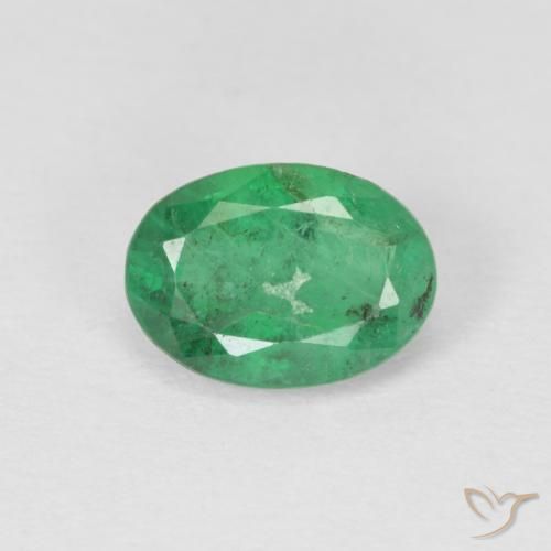 0.79ct 天然 暖绿 翠, 椭圆形, SI