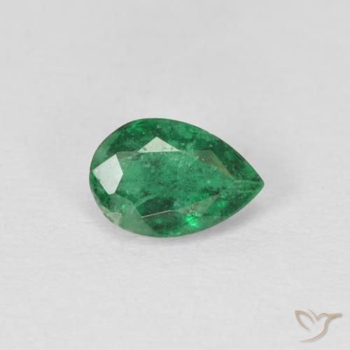0.46ct 天然 森林绿 翠, 梨形, SI