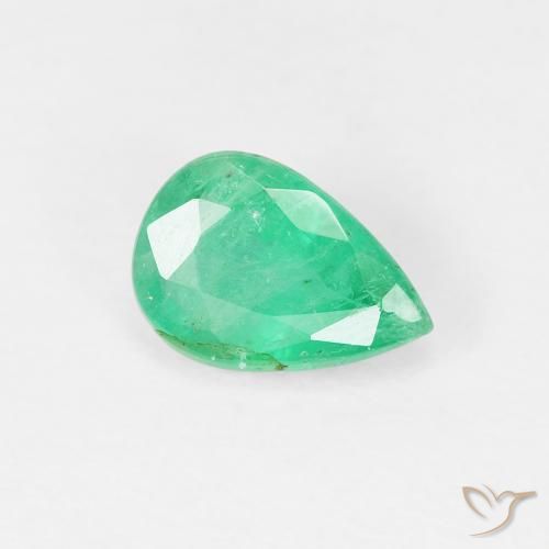 0.78ct 天然 浓薄荷绿 翠, 梨形, VS-SI