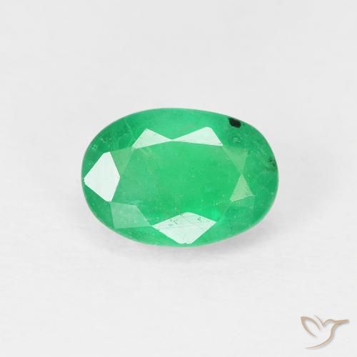 0.86ct 天然 黄绿色 翠, 椭圆形, VS-SI
