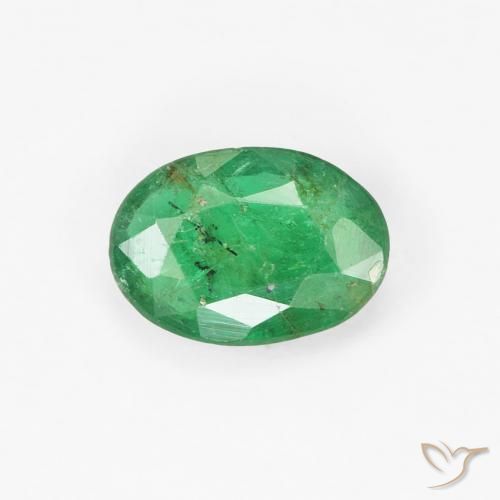 0.62ct 天然 黄绿色 翠, 椭圆形, SI