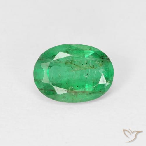 0.78ct 天然 中绿色 翠, 椭圆形, SI