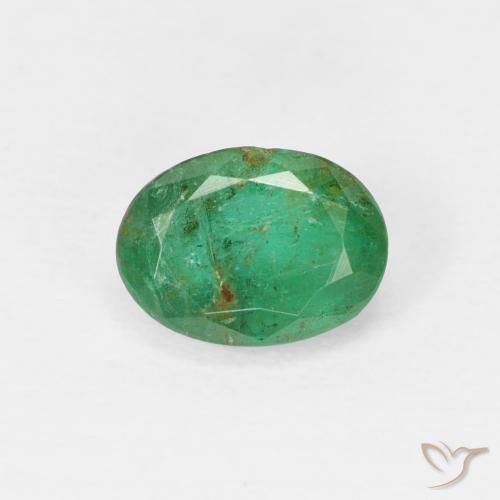 0.83ct 天然 中绿色 翠, 椭圆形, SI