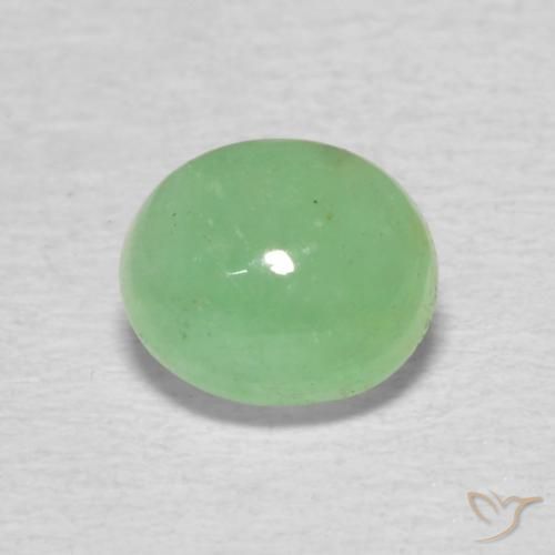 0.65克拉天然翠，椭圆形，半透明