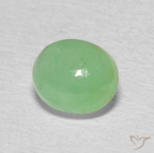 0.65克拉天然翠，椭圆形，半透明