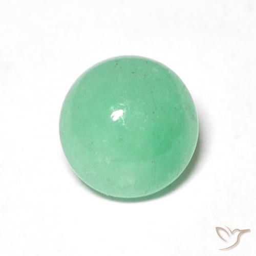 1.05ct 天然 浅绿色 翠, 圆形的, 半透明