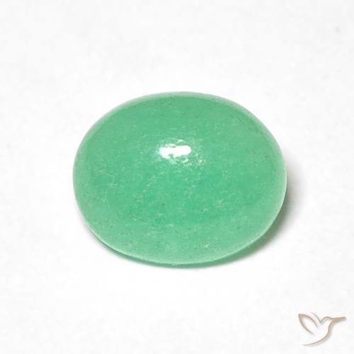 0.99ct 天然 浅绿色 翠, 椭圆形, 半透明