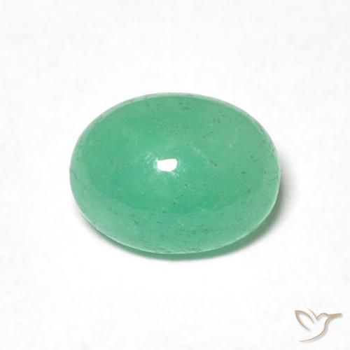 0.90ct 天然 中绿色 翠, 椭圆形, 半透明