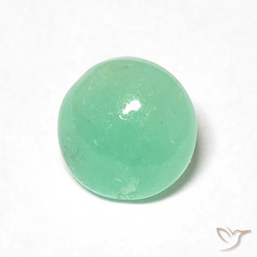 0.70克拉天然翠，圆形的，半透明