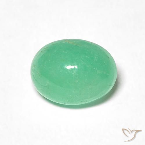 1.14ct 天然 亮绿色 翠, 椭圆形, 半透明
