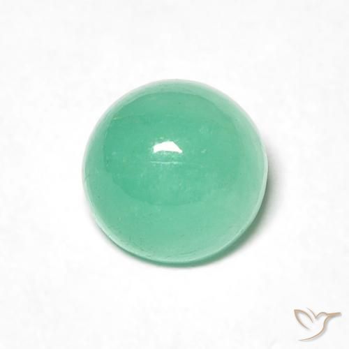 1.05ct 天然 浅绿色 翠, 圆形的, 半透明