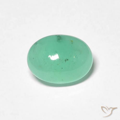 0.77ct 天然 浅绿色 翠, 椭圆形, 半透明