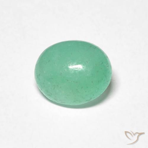 0.89ct 天然 浅绿色 翠, 椭圆形, 半透明