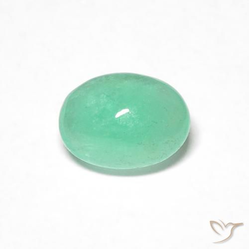 0.45ct 天然 中绿色 翠, 椭圆形, 半透明