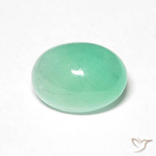 0.83ct 天然 浅绿色 翠, 椭圆形, 半透明
