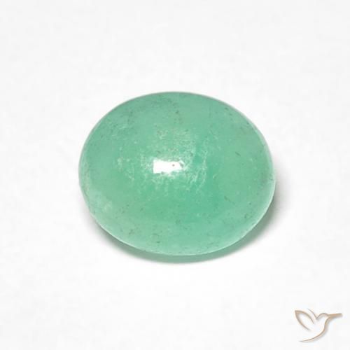 0.71ct 天然 薄荷绿 翠, 椭圆形, 半透明