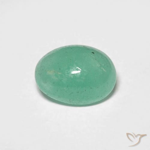 0.75克拉天然翠，椭圆形，半透明