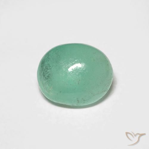 0.67ct 天然 开心果绿 翠, 椭圆形, 半透明