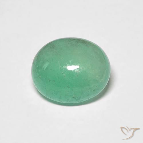 0.97ct 天然 开心果绿 翠, 椭圆形, 半透明
