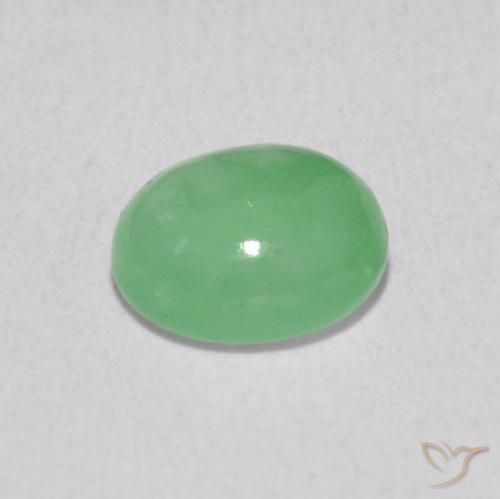 0.78克拉天然翠，椭圆形，半透明