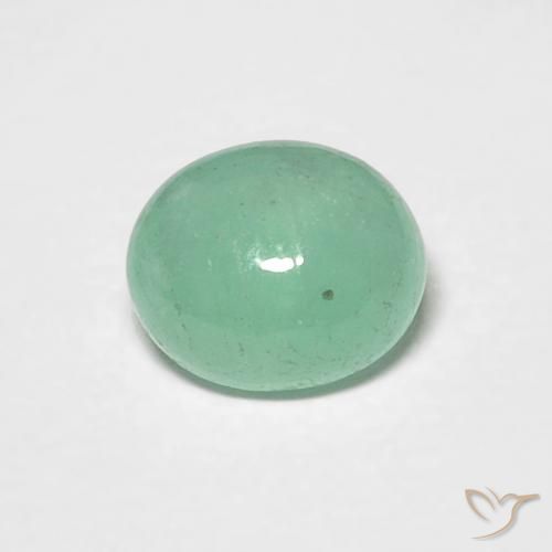 0.72ct 天然 开心果绿 翠, 椭圆形, 半透明