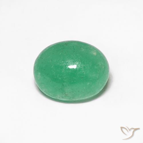 0.35ct 天然 浅绿色 翠, 椭圆形, 半透明