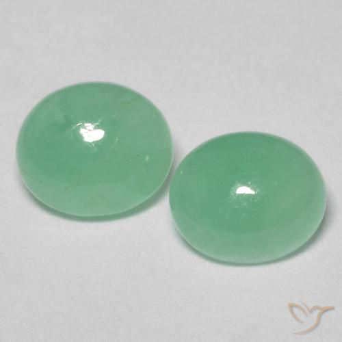1.11ctw 天然 亮绿色 翠, 椭圆形, 半透明